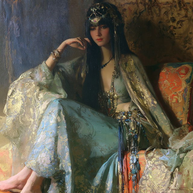 Gaston Bussiere style, Midjourney V8.2, render 1 of 4