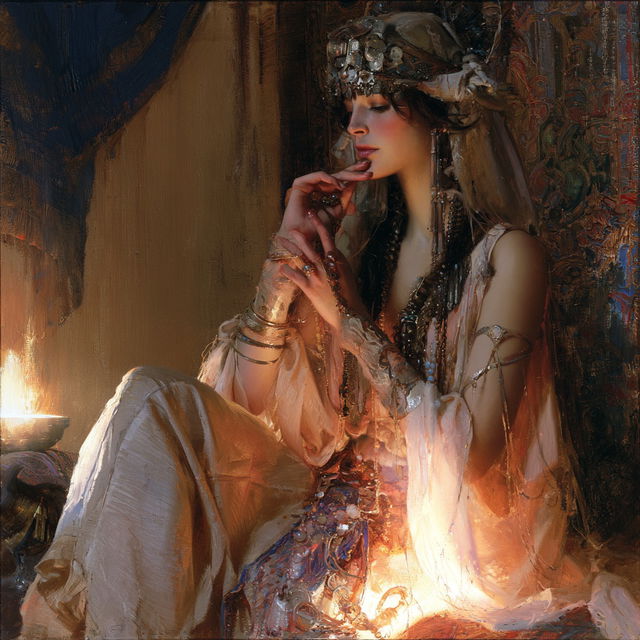 Gaston Bussiere style, Midjourney V8.2, render 3 of 4