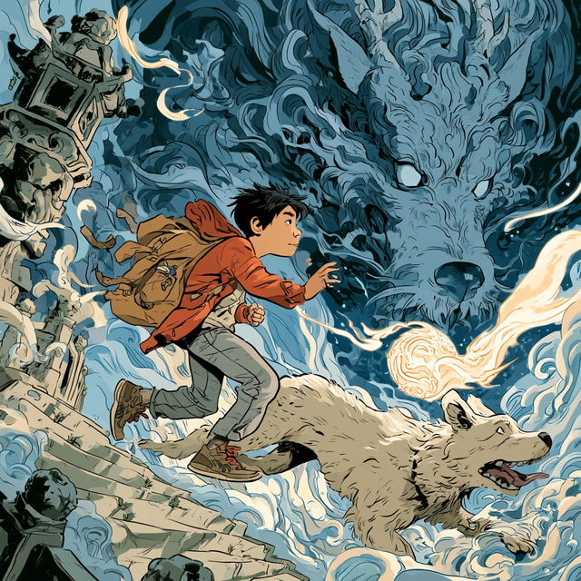 Gene Luen Yang style, Midjourney V8.2, render 2 of 4
