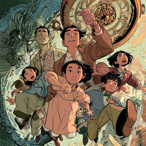 Gene Luen Yang style (Illustrators), Midjourney V8.2
