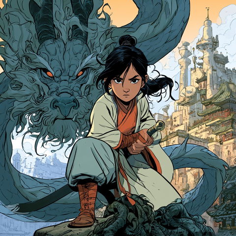 Gene Luen Yang style (Illustrators), Midjourney V8.2
