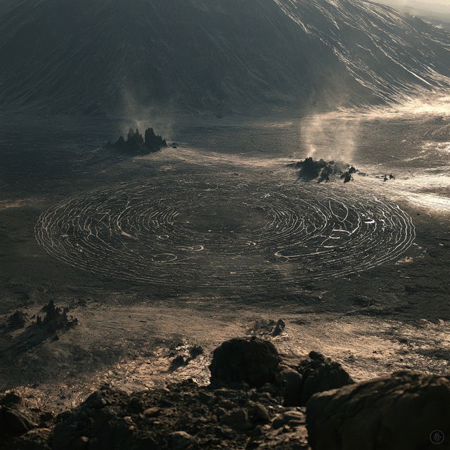Geoglyph style, Midjourney V8.2, render 2 of 4
