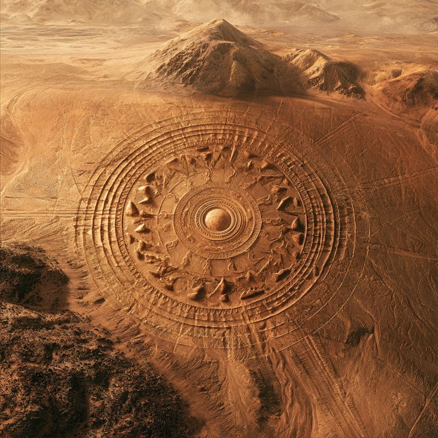 Geoglyph style, Midjourney V8.2, render 4 of 4
