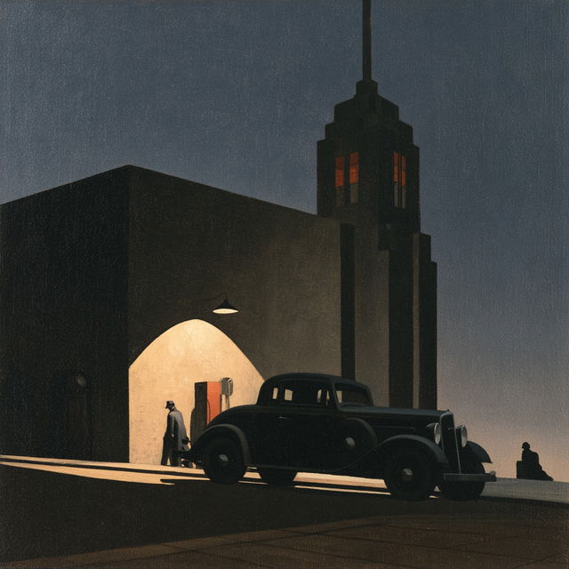 George Ault style, Midjourney V8.2, render 4 of 4