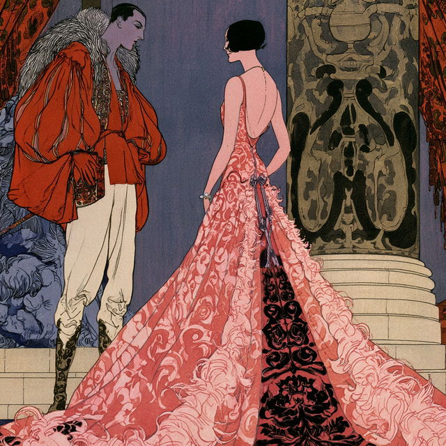 George Barbier style, Midjourney V8.2, render 2 of 4
