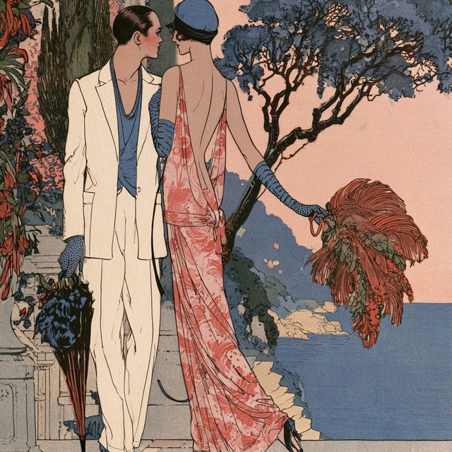 George Barbier style, Midjourney V8.2, render 4 of 4
