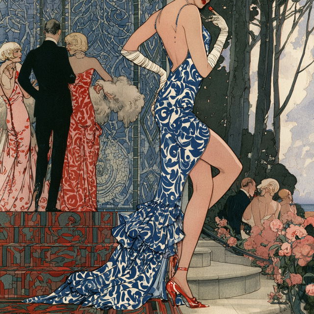 George Barbier style, Midjourney V8.2, render 3 of 4