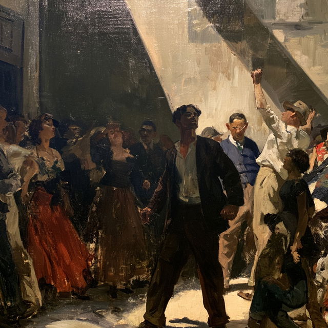 George Bellows style, Midjourney V8.2, render 1 of 4