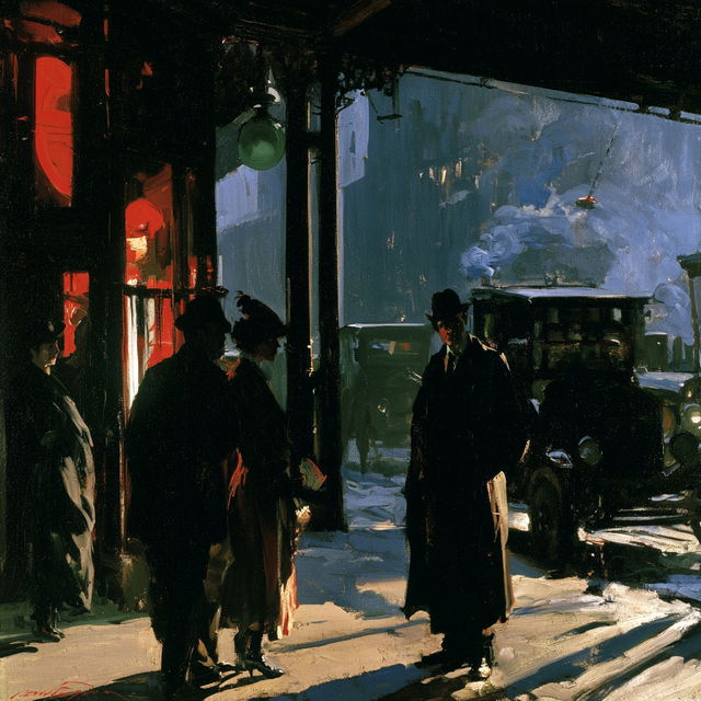 George Bellows style, Midjourney V8.2, render 4 of 4