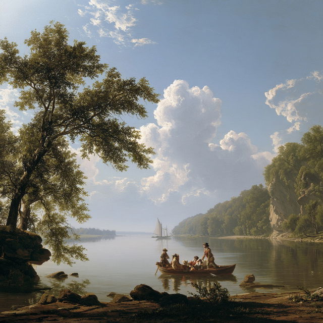 George Caleb Bingham style, Midjourney V8.2, render 2 of 4