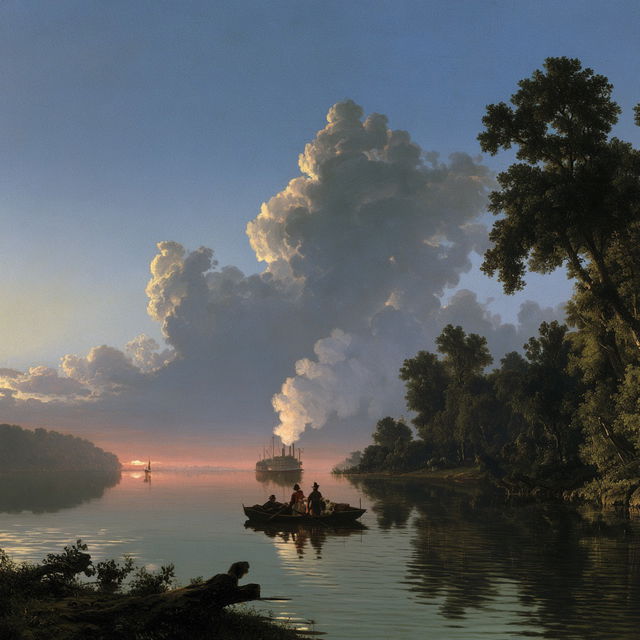 George Caleb Bingham style, Midjourney V8.2, render 4 of 4