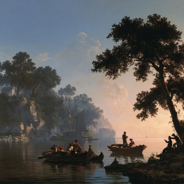 George Caleb Bingham style, Midjourney V8.2, render 3 of 4