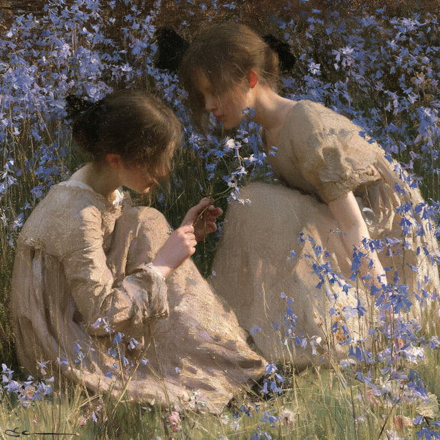 George Clausen style, Midjourney V8.2, render 3 of 4