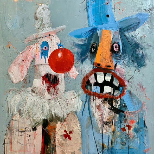 George Condo style, Midjourney V8.2, render 1 of 4