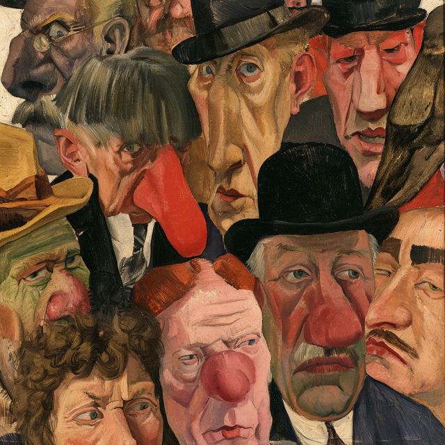 George Grosz style, Midjourney V8.2, render 2 of 4