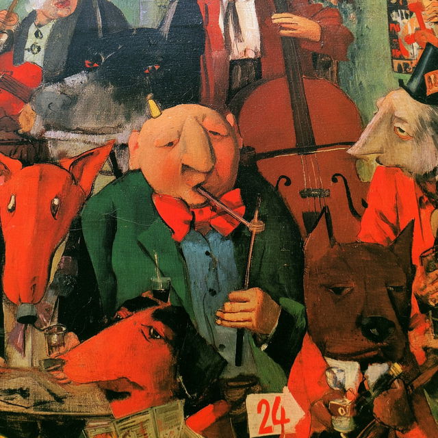 George Grosz style, Midjourney V8.2, render 3 of 4