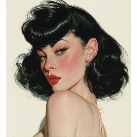 George Petty style (Illustrators), Midjourney V8.2
