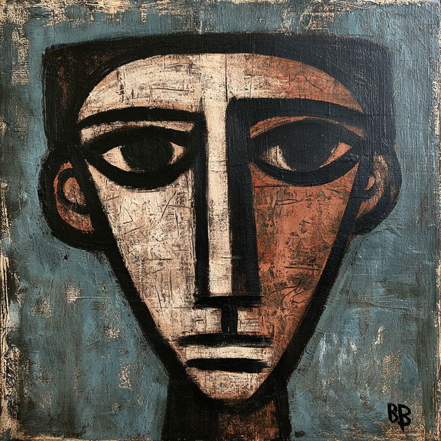 George Rouault style, Midjourney V8.2, render 2 of 4