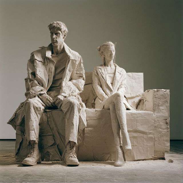 George Segal style, Midjourney V8.2, render 2 of 4