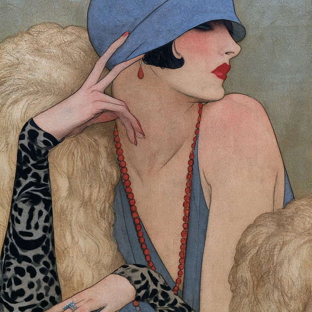 Georges Lepape style, Midjourney V8.2, render 4 of 4