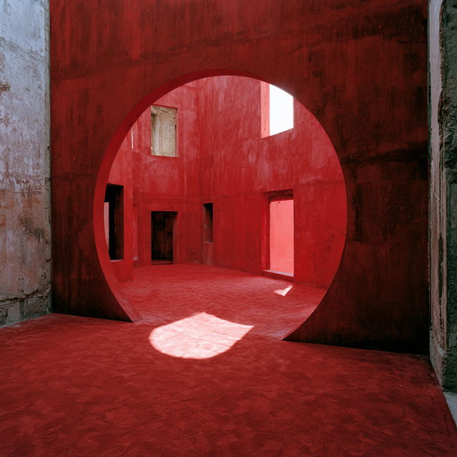 Georges Rousse style, Midjourney V8.2, render 2 of 4