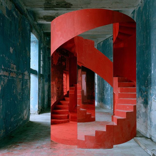 Georges Rousse style, Midjourney V8.2, render 4 of 4