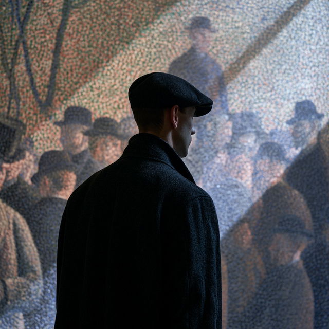 Georges Seurat style, Midjourney V8.2, render 4 of 4