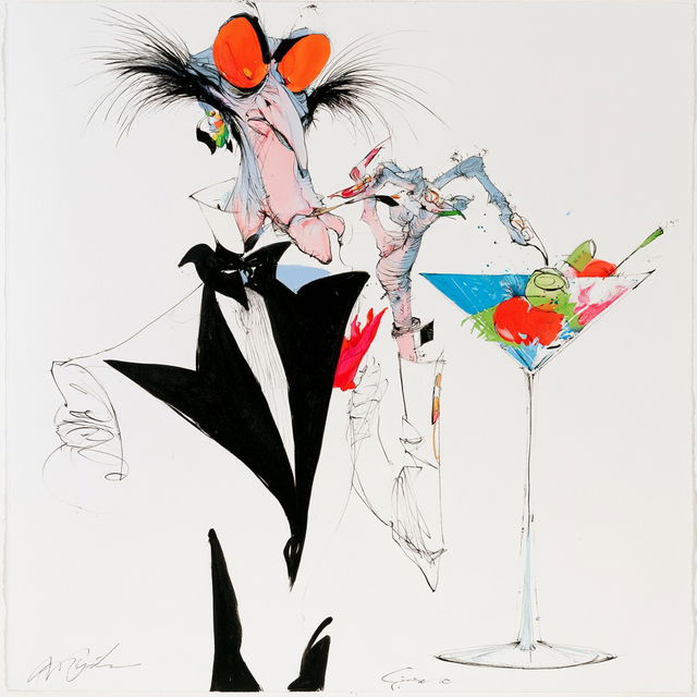 Gerald Scarfe style, Midjourney V8.2, render 3 of 4
