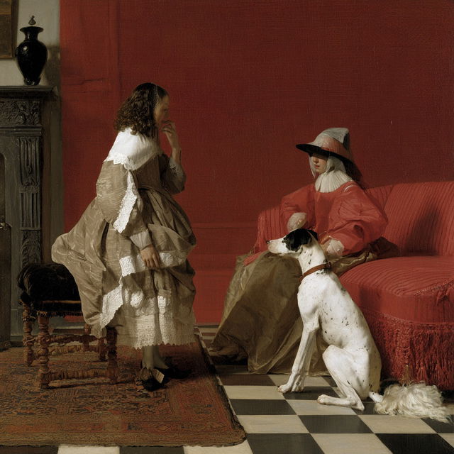 Gerard ter Borch style, Midjourney V8.2, render 2 of 4