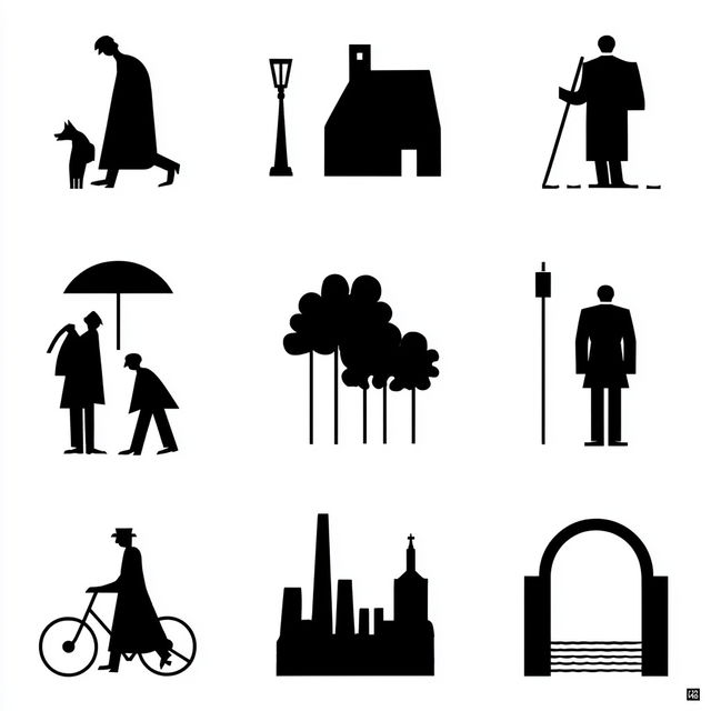 Gerd Arntz style, Midjourney V8.2, render 3 of 4