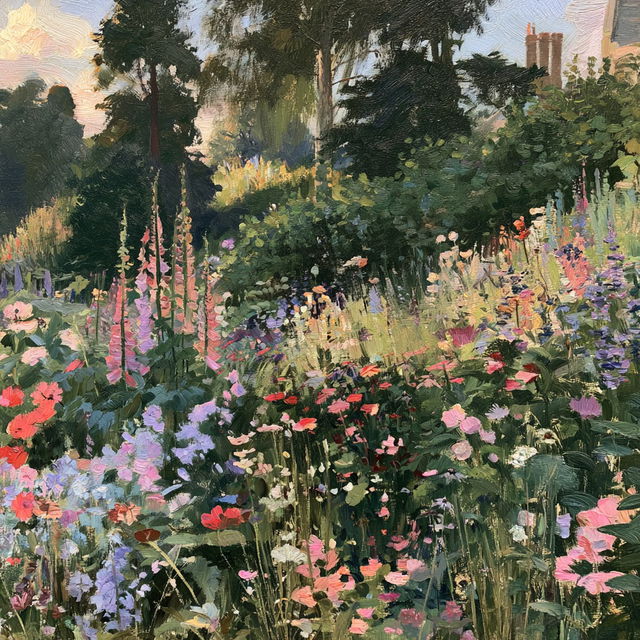 Gertrude Jekyll style, Midjourney V8.2, render 2 of 4