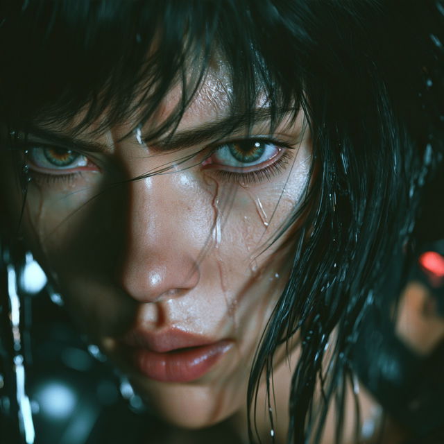 Ghost In The Shell style, Midjourney V8.2, render 3 of 4
