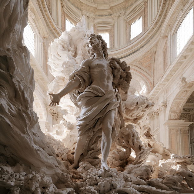 Gian Lorenzo Bernini style, Midjourney V8.2, render 2 of 4