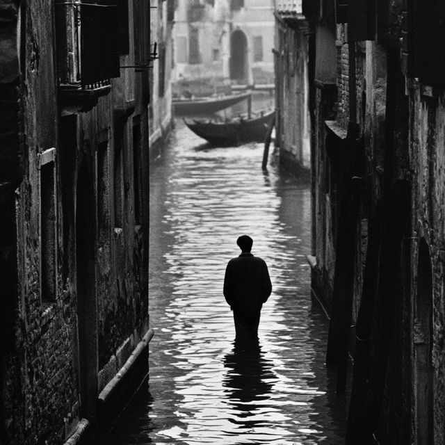 Gianni Berengo Gardin style, Midjourney V8.2, render 3 of 4