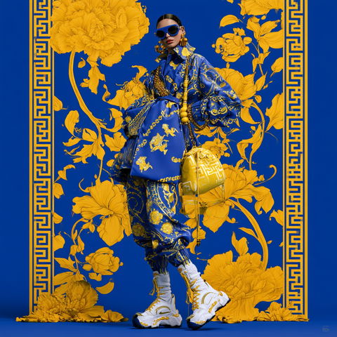 Gianni Versace style (Fashion designers), Midjourney V8.2