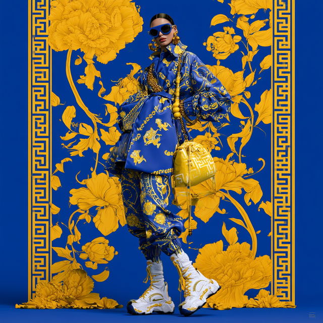 Gianni Versace style, Midjourney V8.2, render 3 of 4