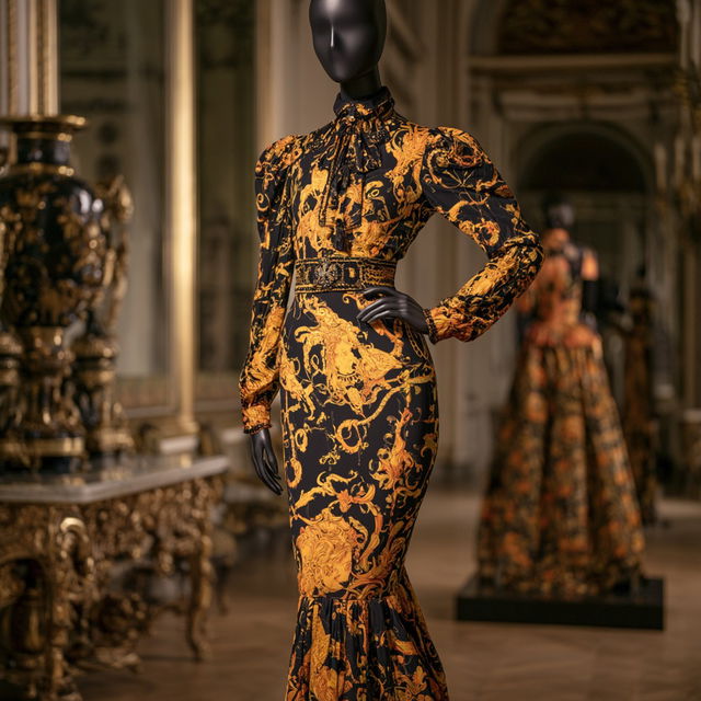 Gianni Versace style, Midjourney V8.2, render 1 of 4