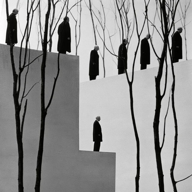 Gilbert Garcin style, Midjourney V8.2, render 2 of 4