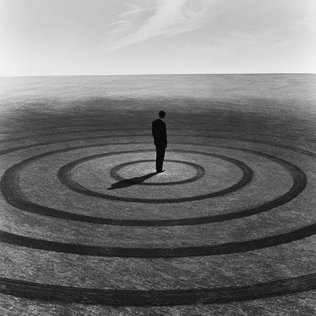 Gilbert Garcin style, Midjourney V8.2, render 1 of 4