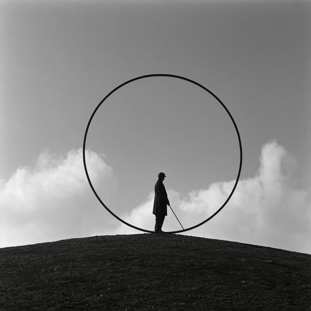 Gilbert Garcin style, Midjourney V8.2, render 3 of 4
