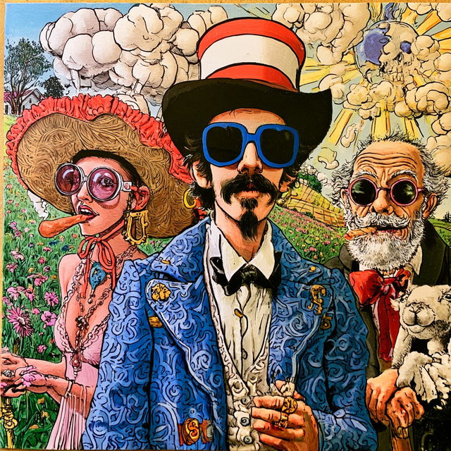 Gilbert Shelton style, Midjourney V8.2, render 1 of 4