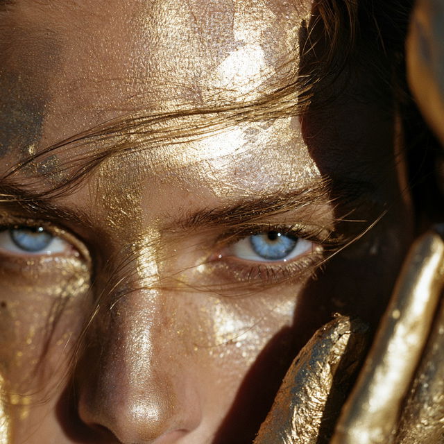 Gilded style, Midjourney V8.2, render 2 of 4