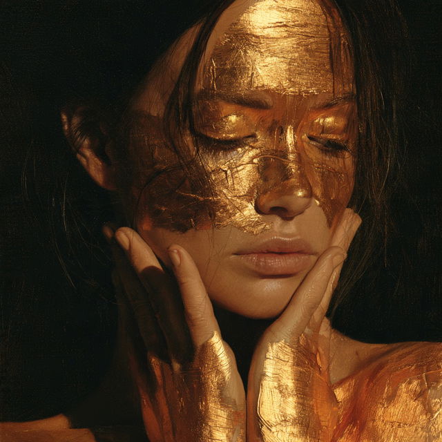 Gilded style, Midjourney V8.2, render 4 of 4
