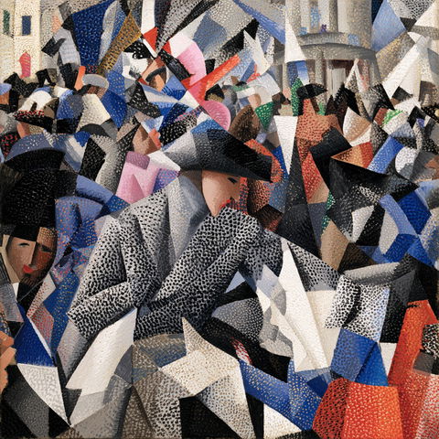 Gino Severini style (Painters), Midjourney V8.2