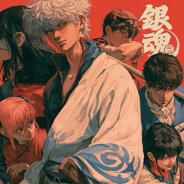 Gintama style, Midjourney V8.2, render 2 of 4