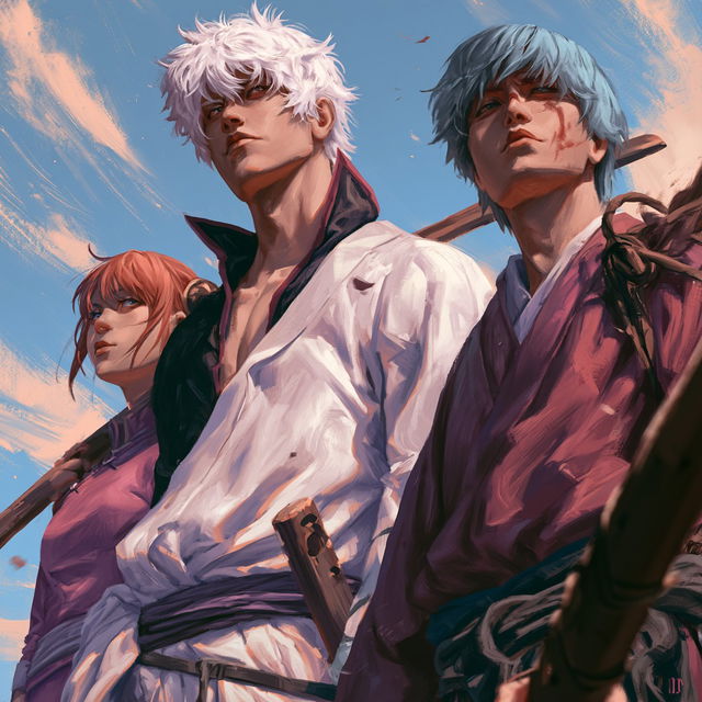 Gintama style, Midjourney V8.2, render 1 of 4