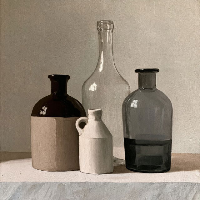 Giorgio Morandi style, Midjourney V8.2, render 2 of 4