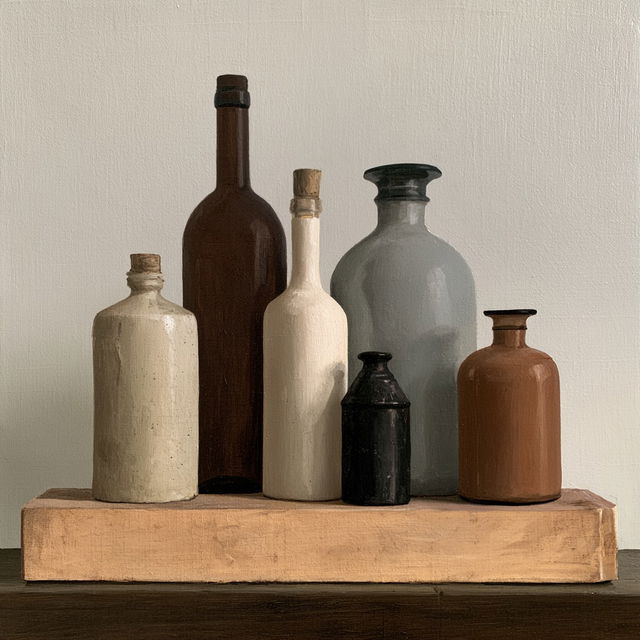 Giorgio Morandi style, Midjourney V8.2, render 4 of 4
