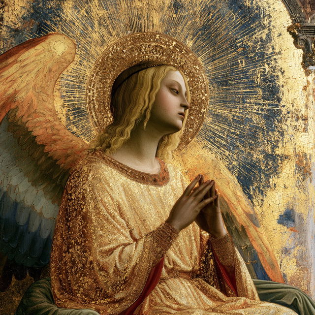 Giotto style, Midjourney V8.2, render 2 of 4