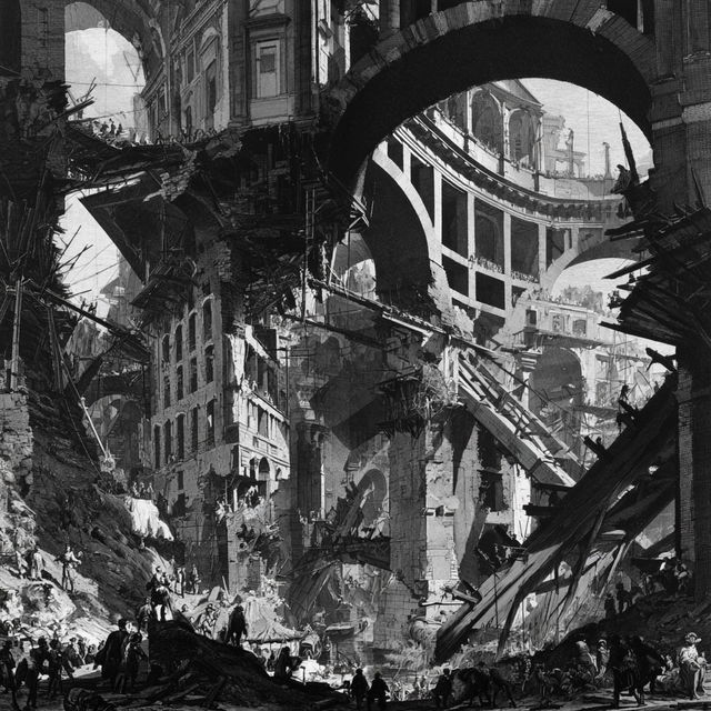 Giovanni Battista Piranesi style, Midjourney V8.2, render 1 of 4